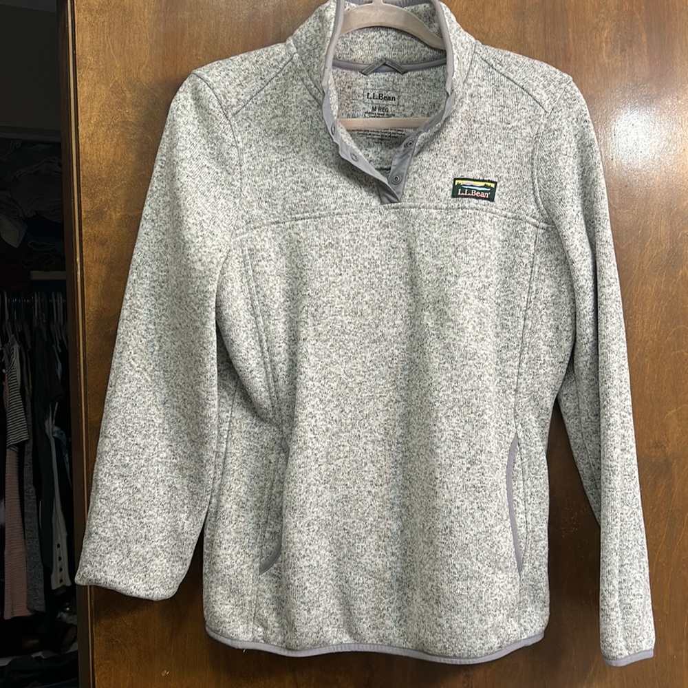 Ll bean 3/4 knit fleece